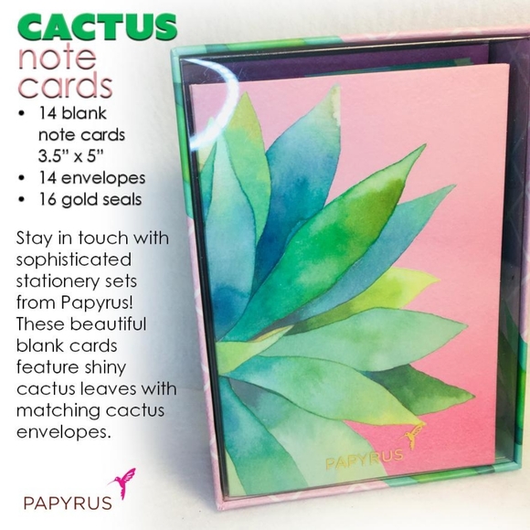 Papyrus | Office | Papyrus Cactus Note Cards | Poshmark